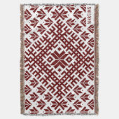 Lettisches traditionelles Auseklis-Design Decke (Vorderseite Vertikal)