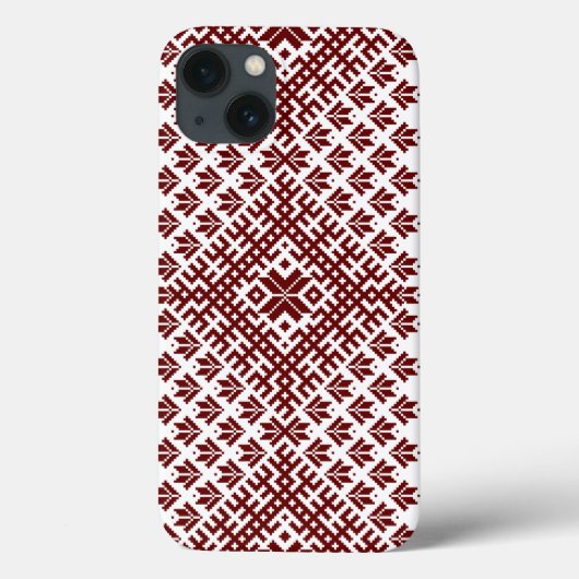 Lettisches traditionelles rotes Design Case-Mate iPhone Hülle (Rückseite)