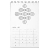 Lettisches Traditionelles Volksmuster Kalender (Jan 2027)