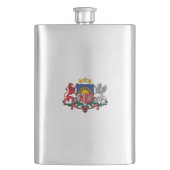 Lettisches Wappen Flachmann (Vorderseite)