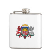 Lettisches Wappen Flachmann (Vorderseite)