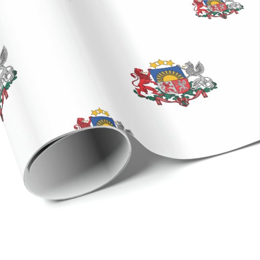Lettisches Wappen Geschenkpapier (Rolleneckpunkt)