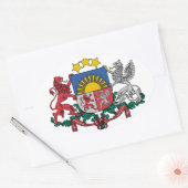 Lettisches Wappen Ovaler Aufkleber (Umschlag)