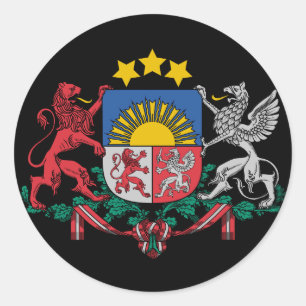 Lettisches Wappen Runder Aufkleber