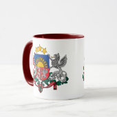 Lettland-Emblem Tasse (Vorderseite Links)