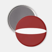 Lettland Fisheye Flag Magnet (Vorderseite/Rückseite)