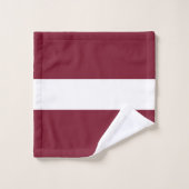Lettland-Flagge Badhandtuch Set (Waschlappen)