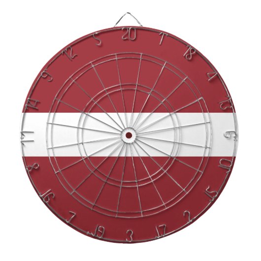 Lettland-Flagge Dartscheibe (vorne)