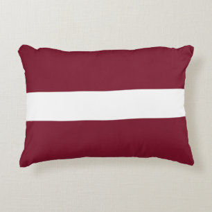 Lettland-Flagge Dekokissen