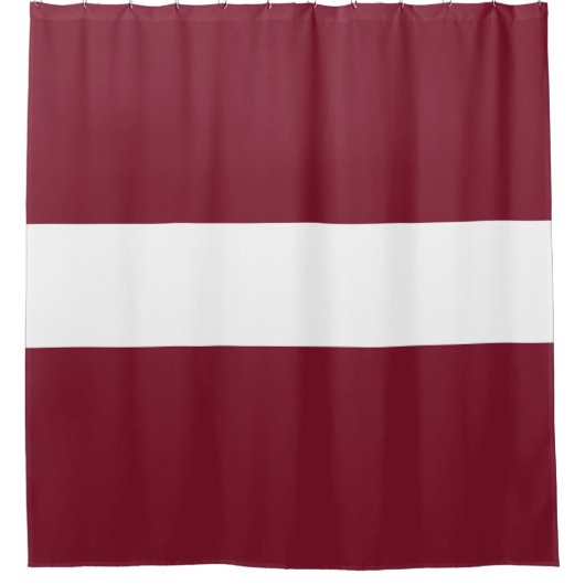 Lettland-Flagge Duschvorhang (Vorderseite)