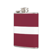 Lettland-Flagge Flachmann (Links)