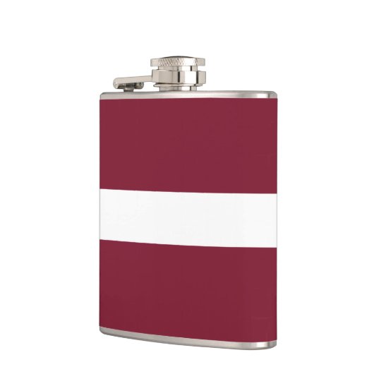 Lettland-Flagge Flachmann (Links)