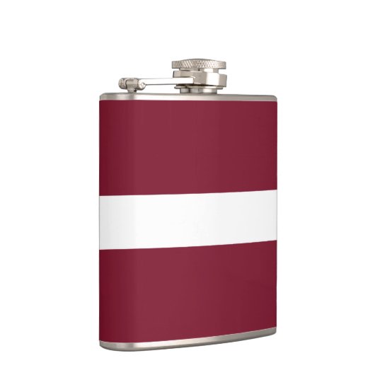 Lettland-Flagge Flachmann (Rechts)