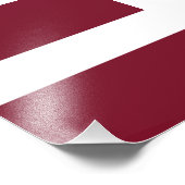 Lettland-Flagge Fotodruck (Ecke)