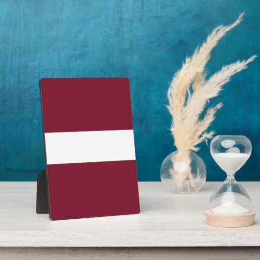Lettland-Flagge Fotoplatte (Seite)
