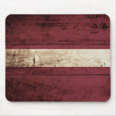Lettland-Flagge für Altholzkörner Mousepad (Vorne)