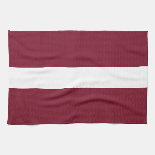 Lettland-Flagge Geschirrtuch (Horizontal)