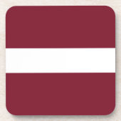 Lettland-Flagge Getränkeuntersetzer (Vorderseite)