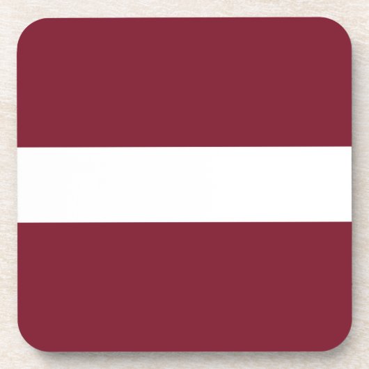 Lettland-Flagge Getränkeuntersetzer (Vorderseite)