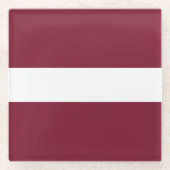 Lettland-Flagge Glasuntersetzer (Vorderseite)