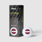 Lettland-Flagge Golfball (Verpackungen)