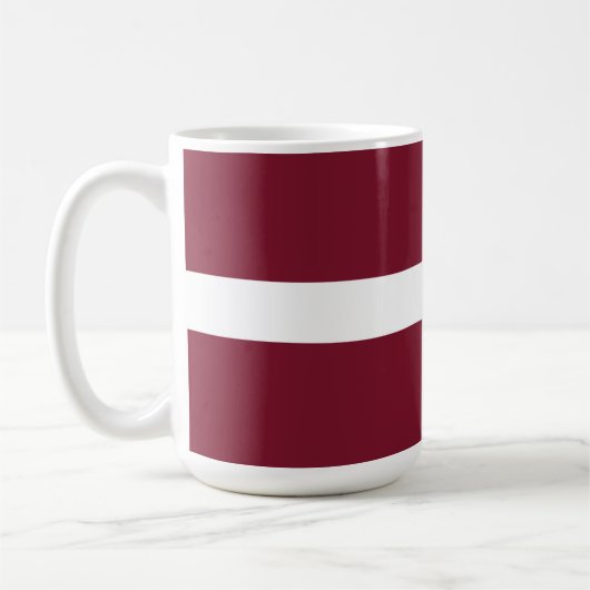 Lettland-Flagge Kaffeetasse (Links)