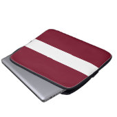 Lettland-Flagge Laptopschutzhülle (Vorne Knopf)