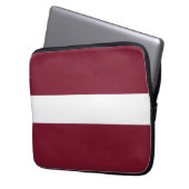 Lettland-Flagge Laptopschutzhülle (Vorderseite Links)
