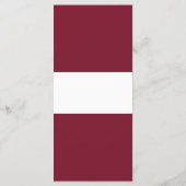 Lettland-Flagge Menükarte (Rückseite)