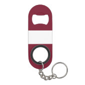 Lettland-Flagge Mini Flaschenöffner (Rückseite)