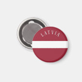 Lettland-Flagge (mit editierbarem Text) Magnet (Vorderseite/Rückseite)