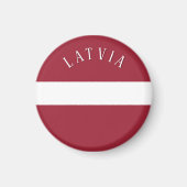 Lettland-Flagge (mit editierbarem Text) Magnet (Vorne)