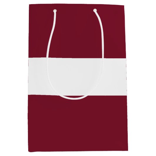 Lettland-Flagge Mittlere Geschenktüte (Vorderseite)