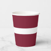 Lettland-Flagge Pappbecher (Rückseite)