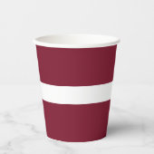 Lettland-Flagge Pappbecher (Vorderseite)