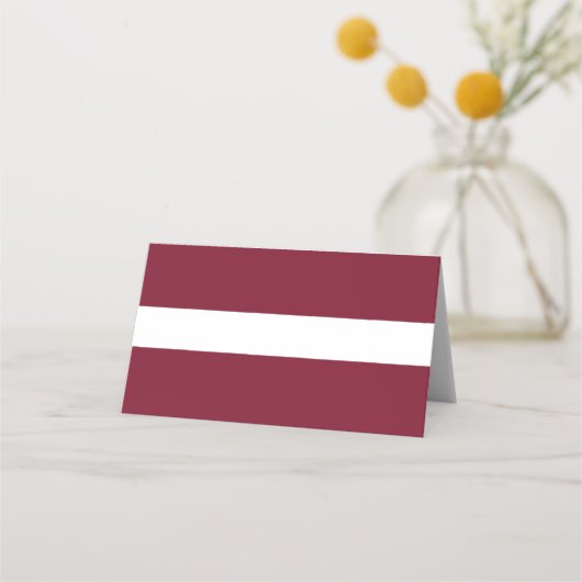 Lettland-Flagge Platzkarte (Vorderseite)