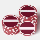 Lettland-Flagge Pokerchips (Stapel)