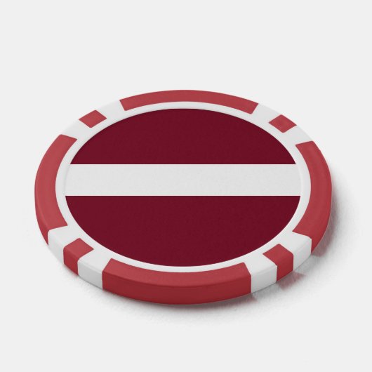 Lettland-Flagge Pokerchips (Einzeln)