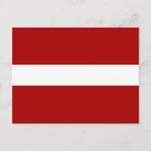 Lettland-Flagge Postkarte