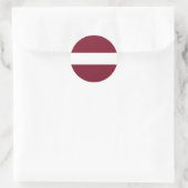 Lettland-Flagge Runder Aufkleber (Tasche)