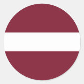 Lettland-Flagge Runder Aufkleber (Vorderseite)
