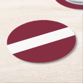 Lettland-Flagge Runder Pappuntersetzer (Angewinkelt)