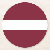 Lettland-Flagge Runder Pappuntersetzer (Vorderseite)