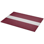 Lettland-Flagge Schneidebrett (Ecke)