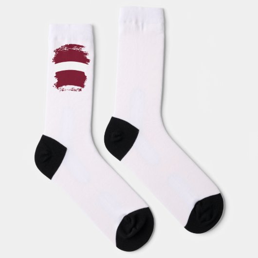 Lettland-Flagge Socken (Rechts)
