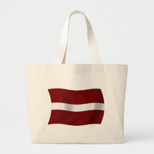 Lettland-Flagge-Tragetasche Jumbo Stoffbeutel