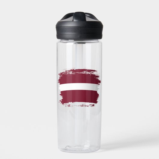 Lettland-Flagge Trinkflasche (Vorderseite)