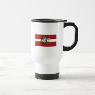 Lettland-Flagge w COA-Tasse Reisebecher