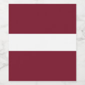 Lettland-Flagge Weinetikett (Einzelnes Label)