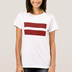 Lettland-Flagge x Karte T-Shirt
